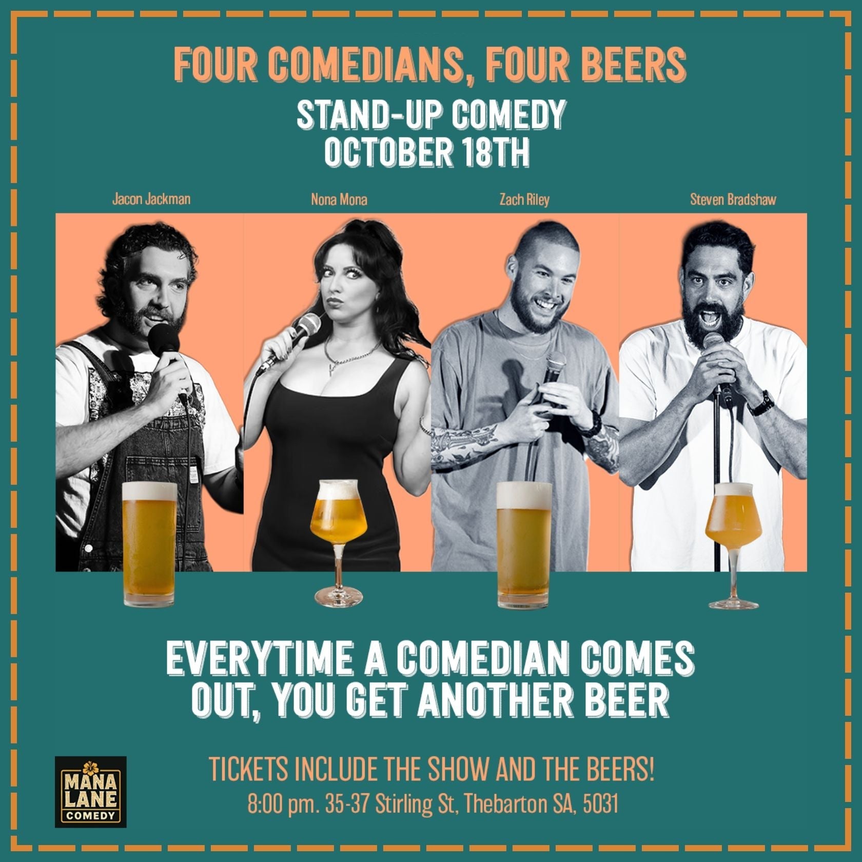Four Comedians, Four Beers